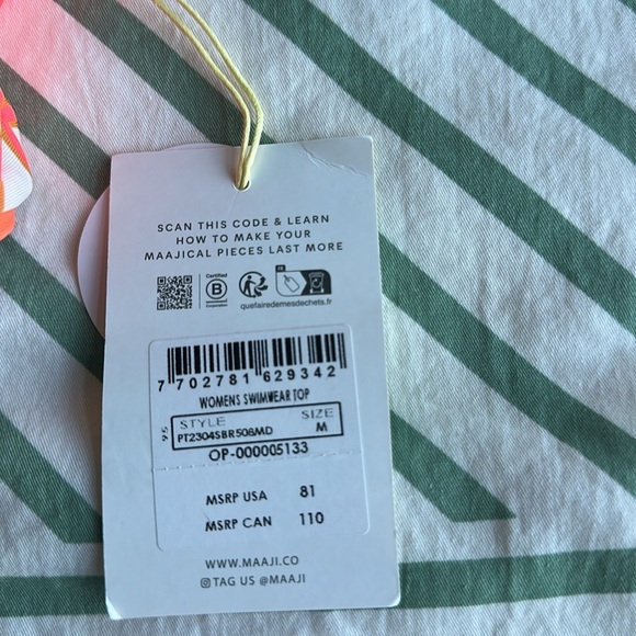 MAAJI 2pc reversible Tropical Bikini Set sz medium NWT’s - Picture 9 of 9